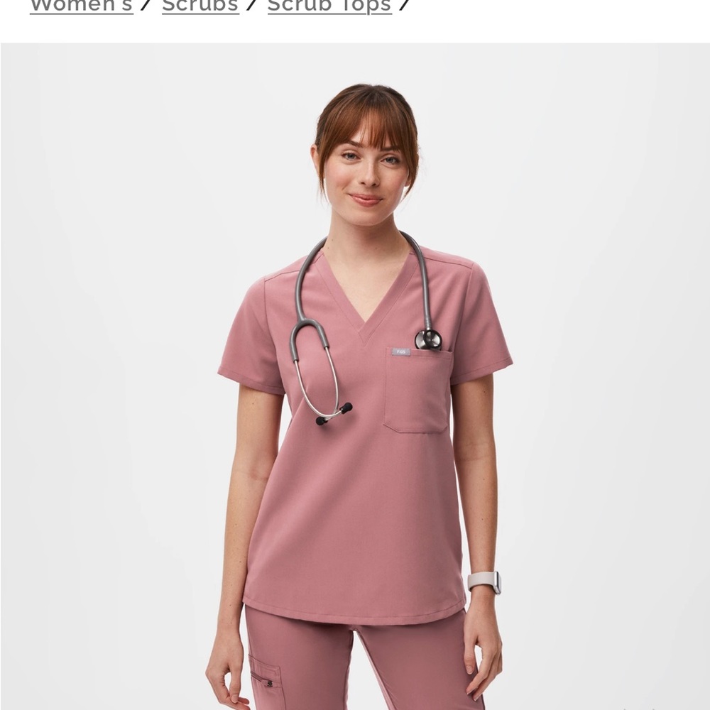 Figs Women's Mauve Scrub Set